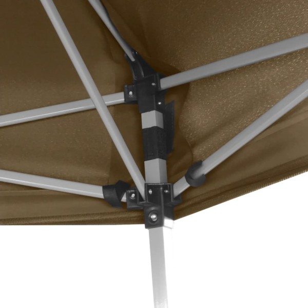Carpa desmontable hexagonal paredes gris taupe 3,6x3,1m 220g/m² Carpa desmontable hexagonal paredes gris taupe 3,6x3,1m 220g/m²
