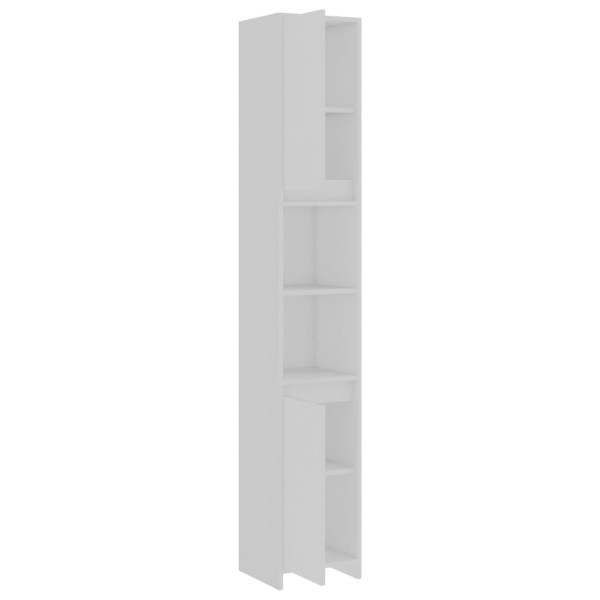 Armario de baño madera contrachapada blanco 30x30x183,5 cm Armario de baño madera contrachapada blanco 30x30x183,5 cm