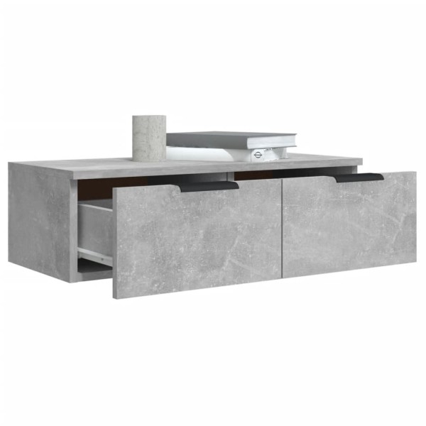 Armario de pared madera contrachapada gris hormigón 68x30x20 cm Armario de pared madera contrachapada gris hormigón 68x30x20 cm