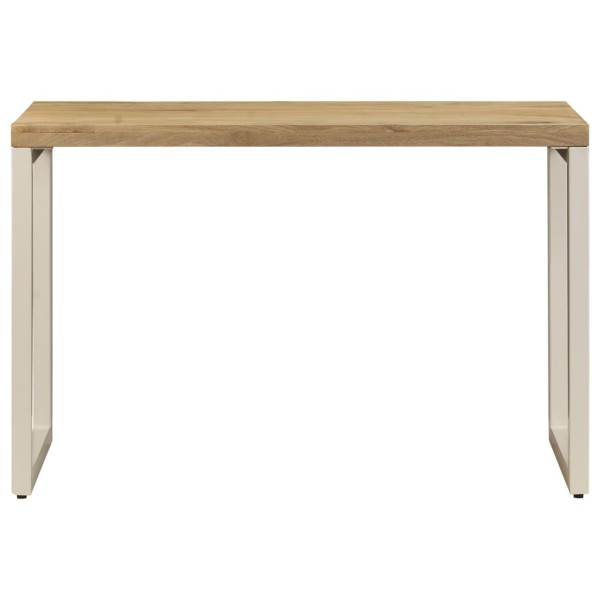 Mesa de comedor de madera maciza de mango y acero 115x55x76 cm Mesa de comedor de madera maciza de mango y acero 115x55x76 cm