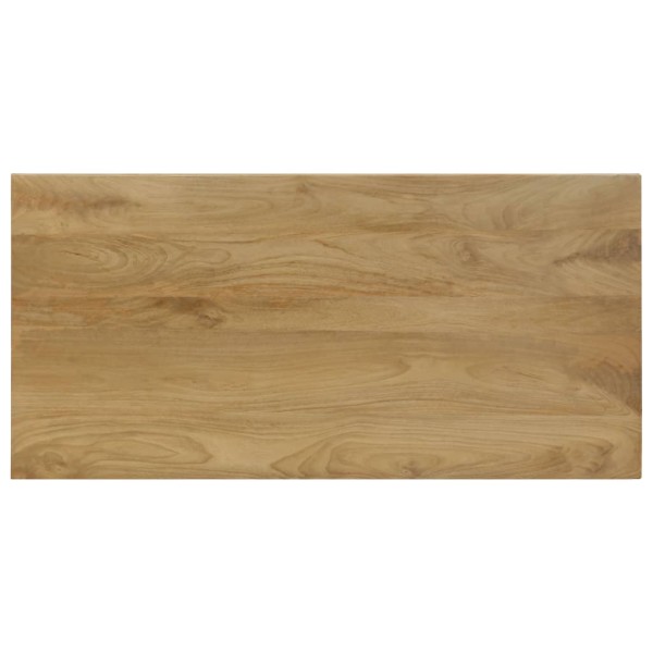 Mesa de comedor de madera maciza de mango y acero 115x55x76 cm Mesa de comedor de madera maciza de mango y acero 115x55x76 cm
