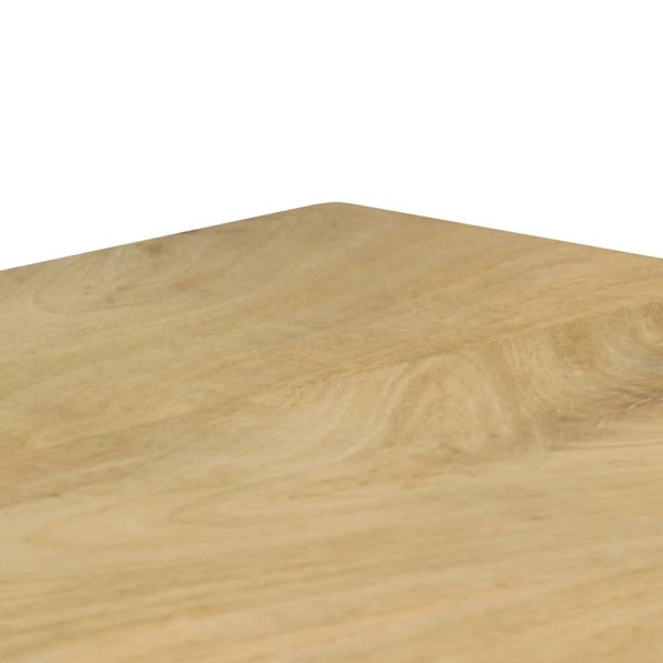 Mesa de comedor de madera maciza de mango y acero 115x55x76 cm Mesa de comedor de madera maciza de mango y acero 115x55x76 cm