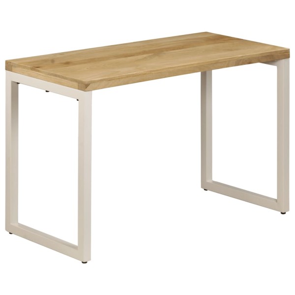 Mesa de comedor de madera maciza de mango y acero 115x55x76 cm Mesa de comedor de madera maciza de mango y acero 115x55x76 cm