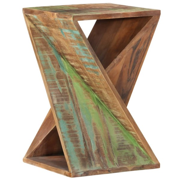 Mesa auxiliar madera maciza reciclada 35x35x55 cm Mesa auxiliar madera maciza reciclada 35x35x55 cm