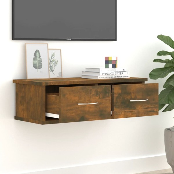 Armario de pared contrachapado roble ahumado 60x26x18,5 cm Armario de pared contrachapado roble ahumado 60x26x18,5 cm