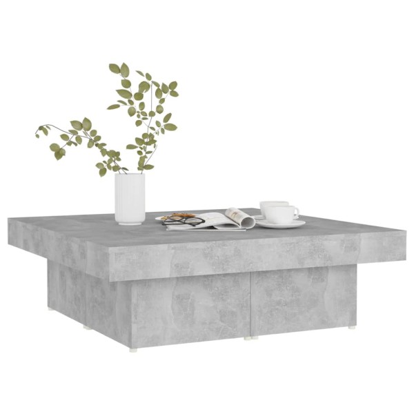 Mesa de centro madera contrachapada gris hormigón 80x50x40 cm Mesa de centro madera contrachapada gris hormigón 80x50x40 cm