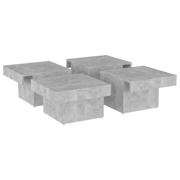 Mesa de centro madera contrachapada gris hormigón 80x50x40 cm Mesa de centro madera contrachapada gris hormigón 80x50x40 cm