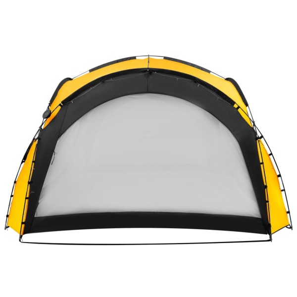 Carpa de fiesta con LED 4 paredes laterales verde 3,6x3,6x2,3 m