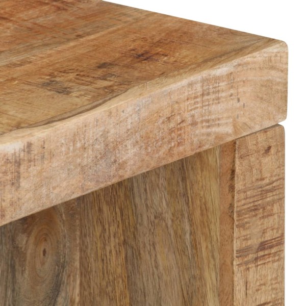 Set de 2 mesas de centro de madera maciza de mango Set de 2 mesas de centro de madera maciza de mango