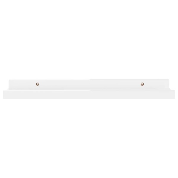 Estantes de pared 2 unidades blanco brillo 40x9x3 cm Estantes de pared 2 unidades blanco brillo 40x9x3 cm