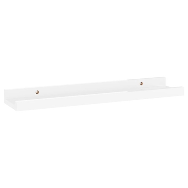 Estantes de pared 2 unidades blanco brillo 40x9x3 cm Estantes de pared 2 unidades blanco brillo 40x9x3 cm