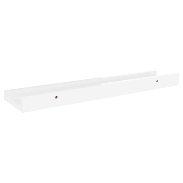 Estantes de pared 2 unidades blanco brillo 40x9x3 cm Estantes de pared 2 unidades blanco brillo 40x9x3 cm