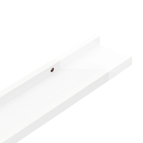 Estantes de pared 2 unidades blanco brillo 40x9x3 cm Estantes de pared 2 unidades blanco brillo 40x9x3 cm