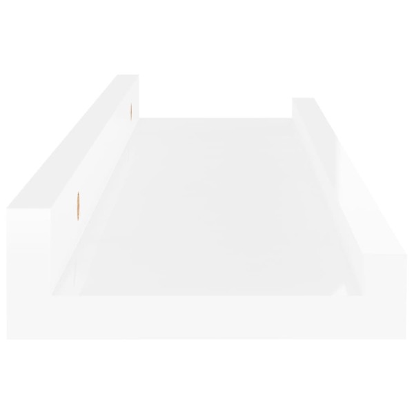 Estantes de pared 2 unidades blanco brillo 40x9x3 cm Estantes de pared 2 unidades blanco brillo 40x9x3 cm