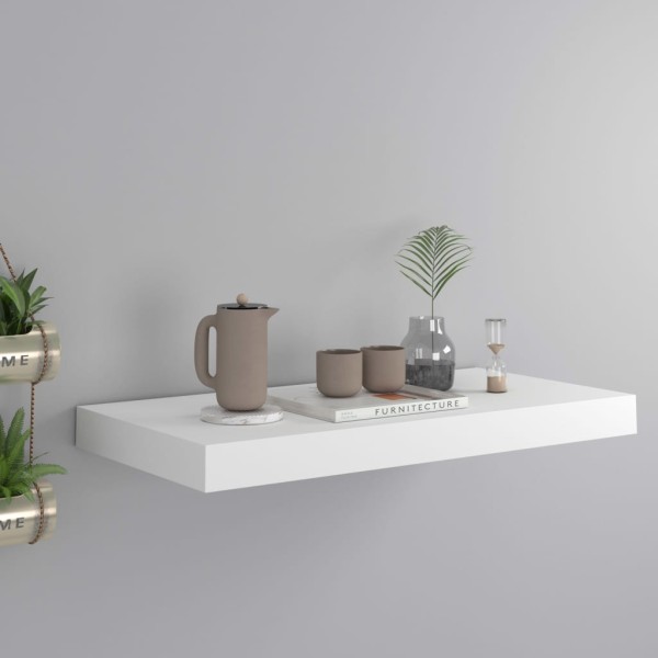 Estante flotante de pared MDF blanco 50x23x3,8 cm Estante flotante de pared MDF blanco 50x23x3,8 cm