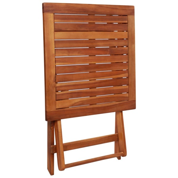 Mesa y sillas bistró plegables 3 pzas madera maciza de acacia Mesa y sillas bistró plegables 3 pzas madera maciza de acacia