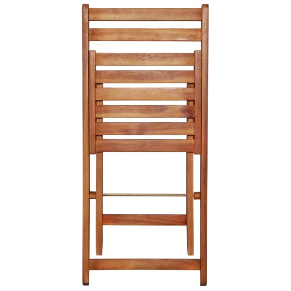 Mesa y sillas bistró plegables 3 pzas madera maciza de acacia Mesa y sillas bistró plegables 3 pzas madera maciza de acacia