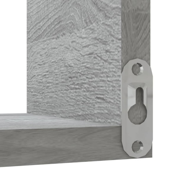Estanterías de esquina de pared 2 uds gris Sonoma 40x40x50 cm Estanterías de esquina de pared 2 uds gris Sonoma 40x40x50 cm