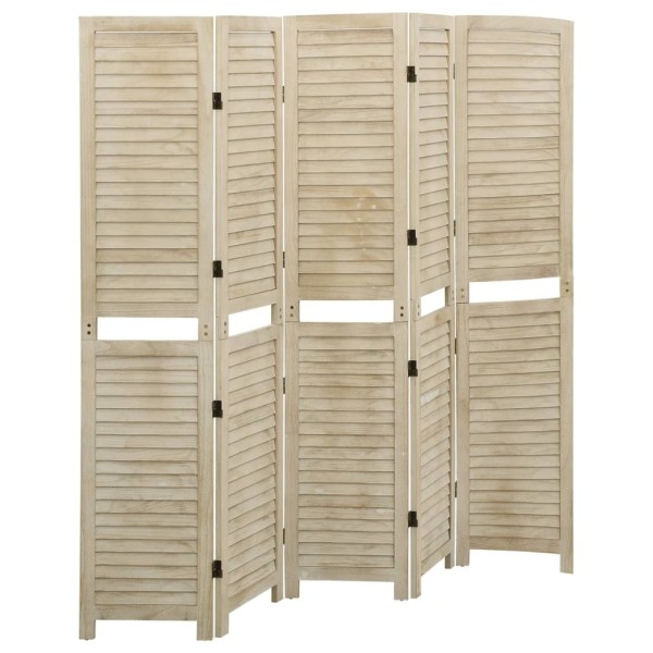 Biombo de 5 paneles de madera maciza de paulownia 175x165 cm Biombo de 5 paneles de madera maciza de paulownia 175x165 cm
