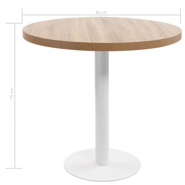 Mesa de bistró MDF marrón claro 80 cm Mesa de bistró MDF marrón claro 80 cm