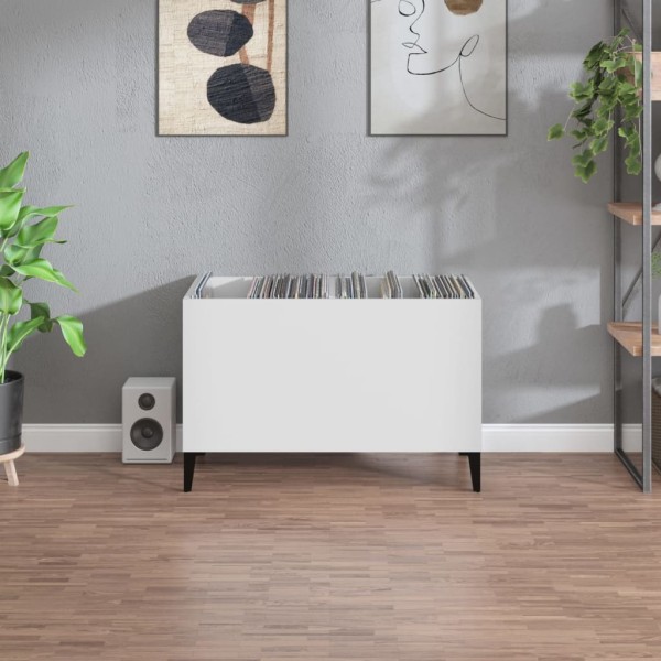Mueble para discos madera contrachapada blanco 74,5x38x48 cm Mueble para discos madera contrachapada blanco 74,5x38x48 cm