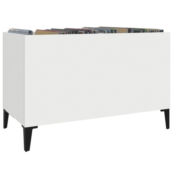 Mueble para discos madera contrachapada blanco 74,5x38x48 cm Mueble para discos madera contrachapada blanco 74,5x38x48 cm
