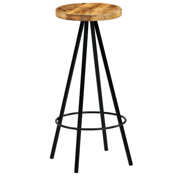 Taburetes de cocina 4 unidades madera maciza de mango Taburetes de cocina 4 unidades madera maciza de mango