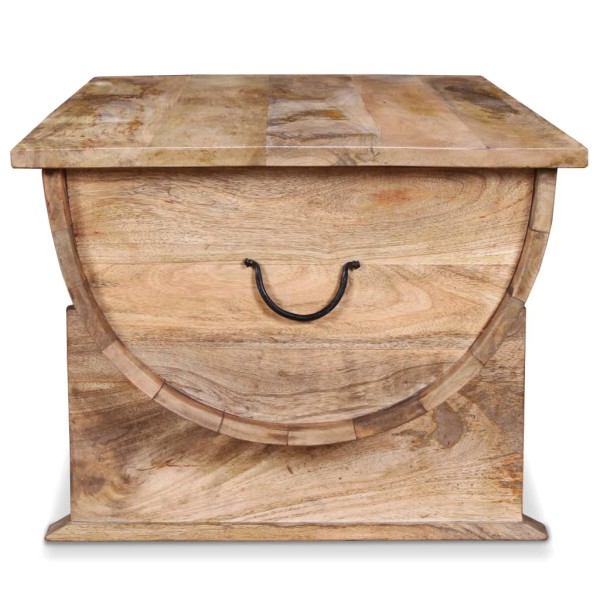 Mesa de centro de madera de mango maciza 88x50x40 cm
