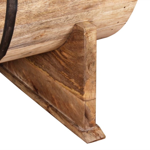 Mesa de centro de madera de mango maciza 88x50x40 cm