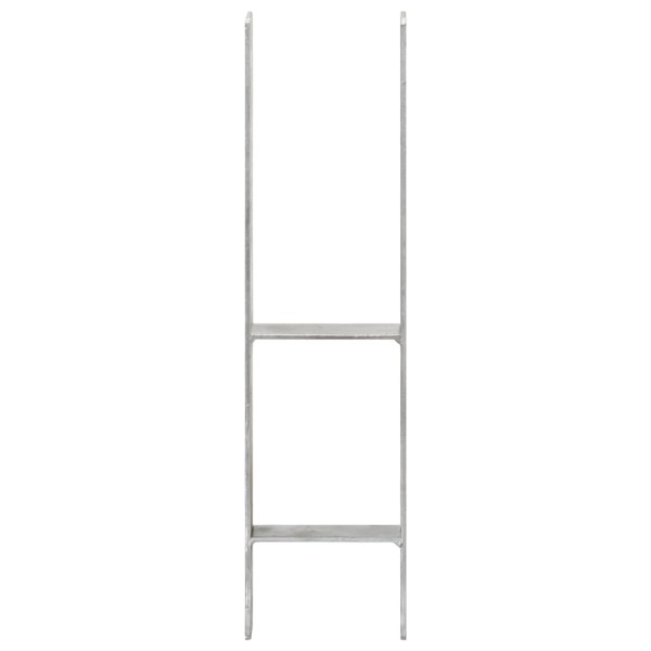 Anclajes de valla 6 uds acero galvanizado plateado 14x6x60 cm Anclajes de valla 6 uds acero galvanizado plateado 14x6x60 cm