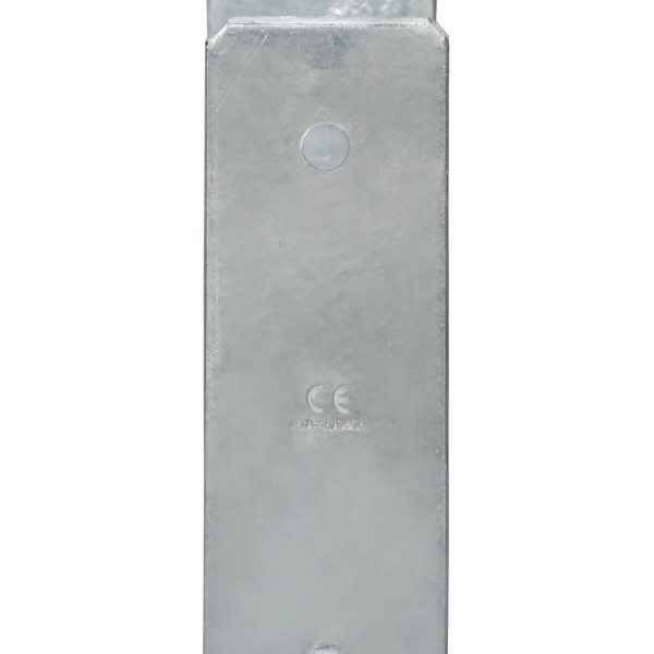 Anclajes de valla 6 uds acero galvanizado plateado 14x6x60 cm Anclajes de valla 6 uds acero galvanizado plateado 14x6x60 cm