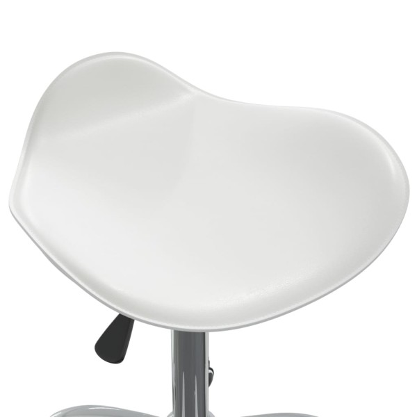 Silla de comedor giratoria cuero sintético blanco Silla de comedor giratoria cuero sintético blanco