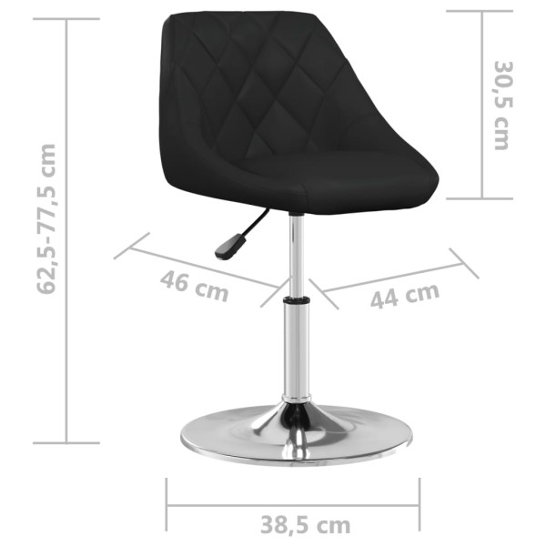 Taburete de barra de cocina cuero sintético negro Taburete de barra de cocina cuero sintético negro