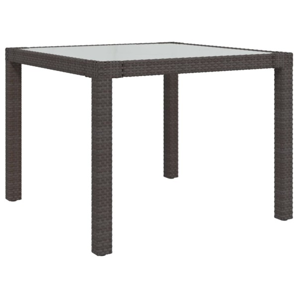 Juego de comedor de jardín 3 piezas ratán sintético marrón Juego de comedor de jardín 3 piezas ratán sintético marrón