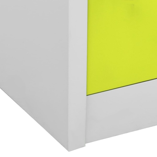 Armarios taquilla 5 uds de acero gris y verde 90x45x92,5 cm Armarios taquilla 5 uds de acero gris y verde 90x45x92,5 cm