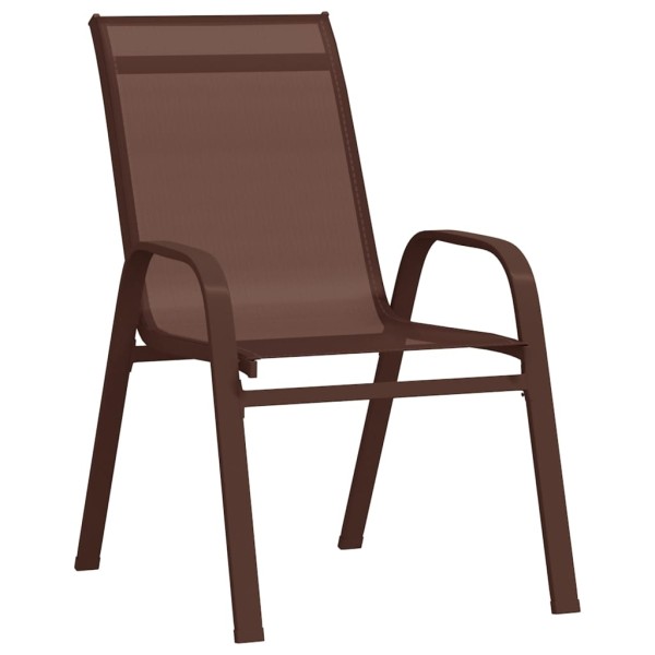 Juego de comedor de jardín 7 piezas marrón y negro Juego de comedor de jardín 7 piezas marrón y negro