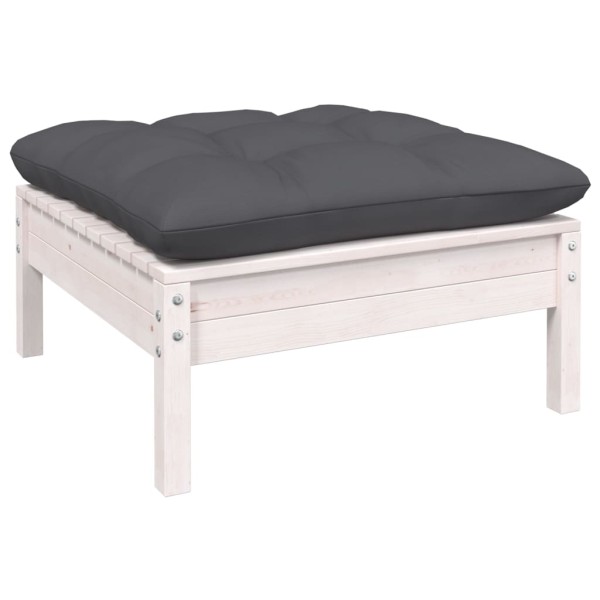 Muebles de jardín 7 pzas con cojines madera maciza de pino Muebles de jardín 7 pzas con cojines madera maciza de pino
