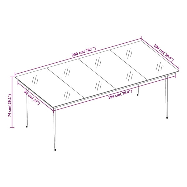 Juego de comedor de jardín 9 pzas con cojines gris Juego de comedor de jardín 9 pzas con cojines gris