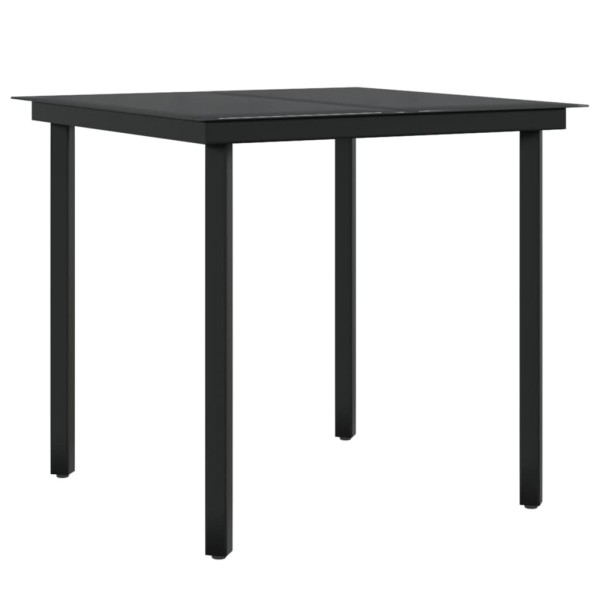Juego de comedor de jardín 3 piezas con cojines marrón Juego de comedor de jardín 3 piezas con cojines marrón