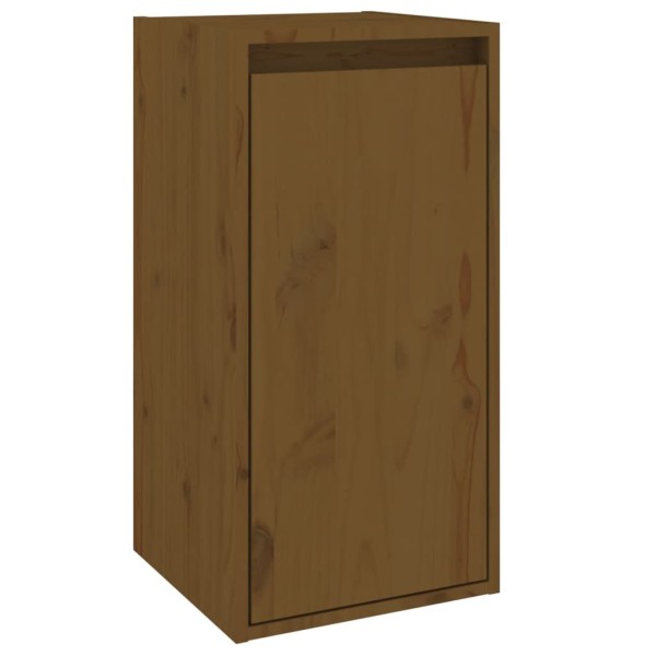 Muebles para TV 2 piezas madera maciza de pino marrón miel Muebles para TV 2 piezas madera maciza de pino marrón miel