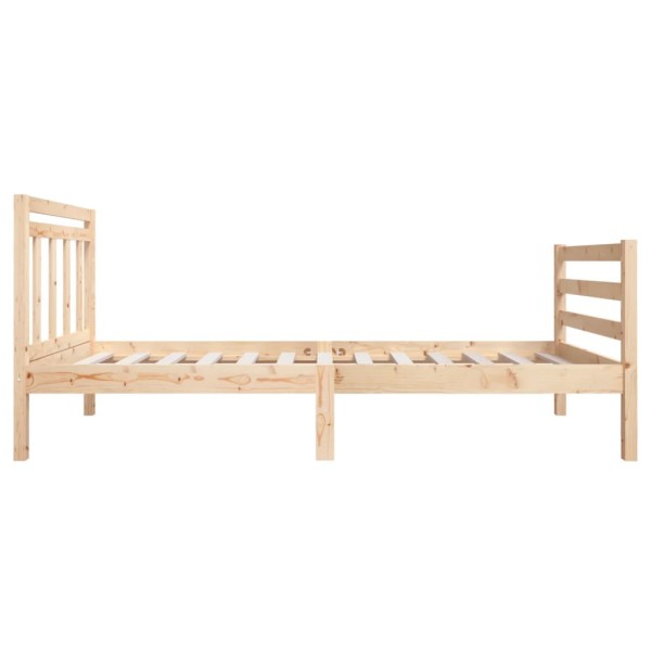 Estructura de cama madera maciza 4FT pequeña doble 120x190 cm Estructura de cama madera maciza 4FT pequeña doble 120x190 cm