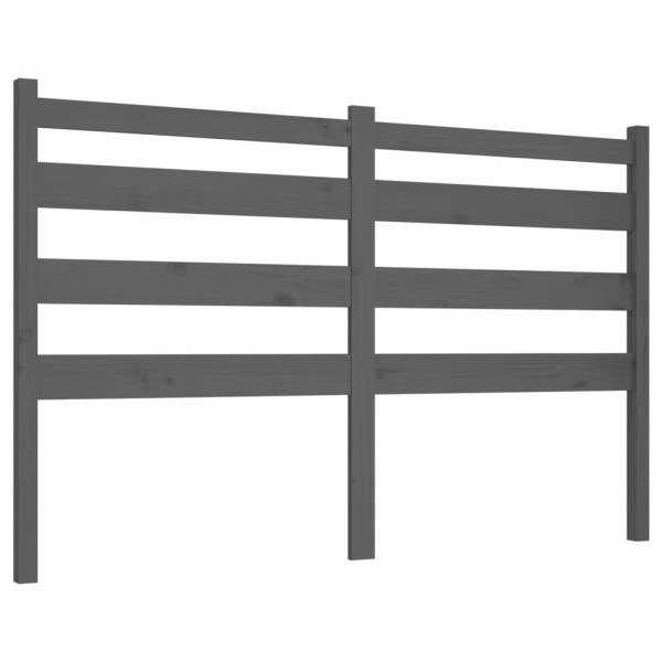 Cabecero de cama madera maciza de pino gris 156x4x100 cm Cabecero de cama madera maciza de pino gris 156x4x100 cm