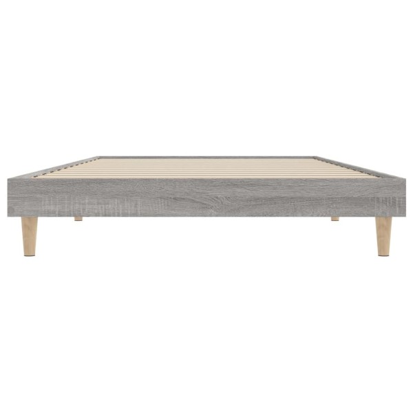 Estructura de cama madera contrachapada gris Sonoma 100x200 cm