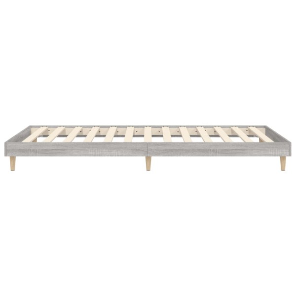 Estructura de cama madera contrachapada gris Sonoma 100x200 cm