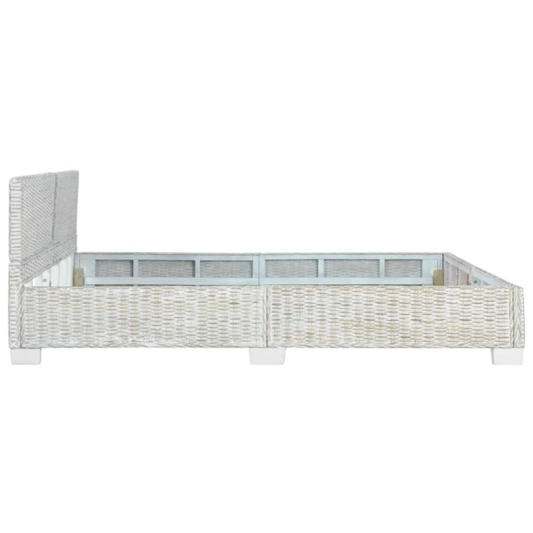 Estructura de cama ratán natural gris 180x200 cm Estructura de cama ratán natural gris 180x200 cm