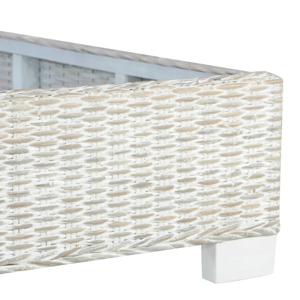 Estructura de cama ratán natural gris 180x200 cm Estructura de cama ratán natural gris 180x200 cm