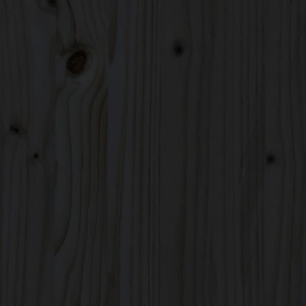 Estructura de cama de madera maciza negra 140x200 cm