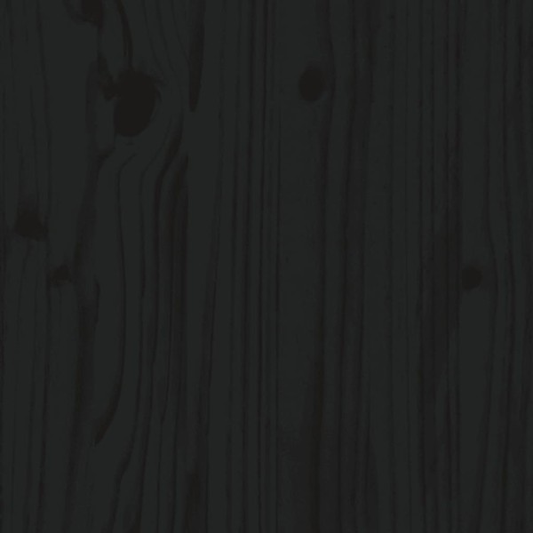 Estructura de cama individual madera maciza negro 90x190 cm