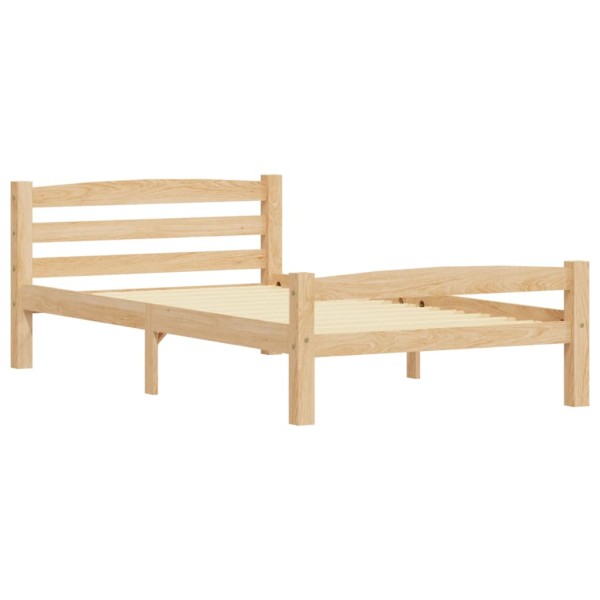 Estructura de cama de madera maciza de pino 100x200 cm