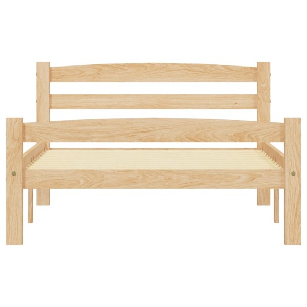 Estructura de cama de madera maciza de pino 100x200 cm